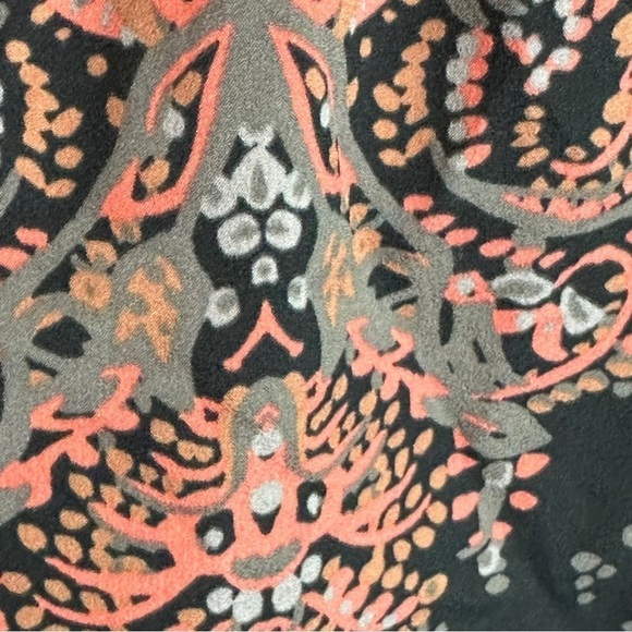 Free People Cropped Boho Flounce Ruffle Strapless Tube Top XS Black Coral Grey - Picture 11 of 14